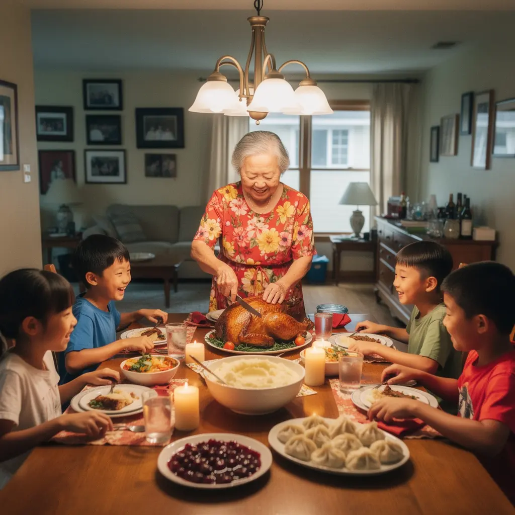 Сцена, где путешественники пробуют традиционные блюда в уютном кафе.